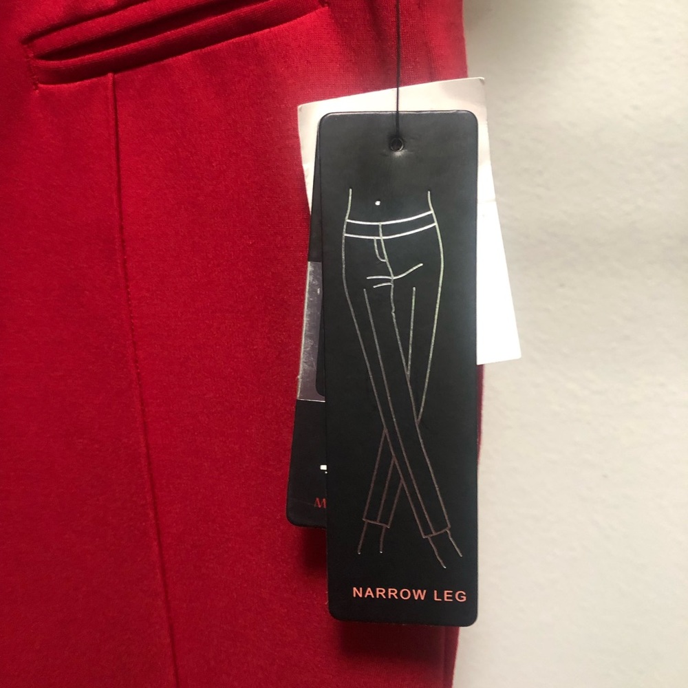 Narrow Fit Red Work Pants/Slacks - Picture 6 of 6